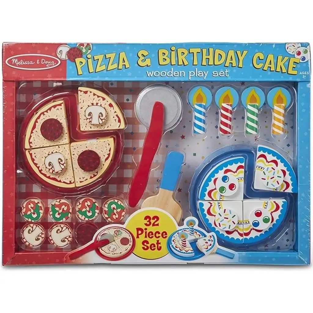 Backen und Kochen: Geburtstagskuchen und Pizza-Set - Melissa &amp; Doug