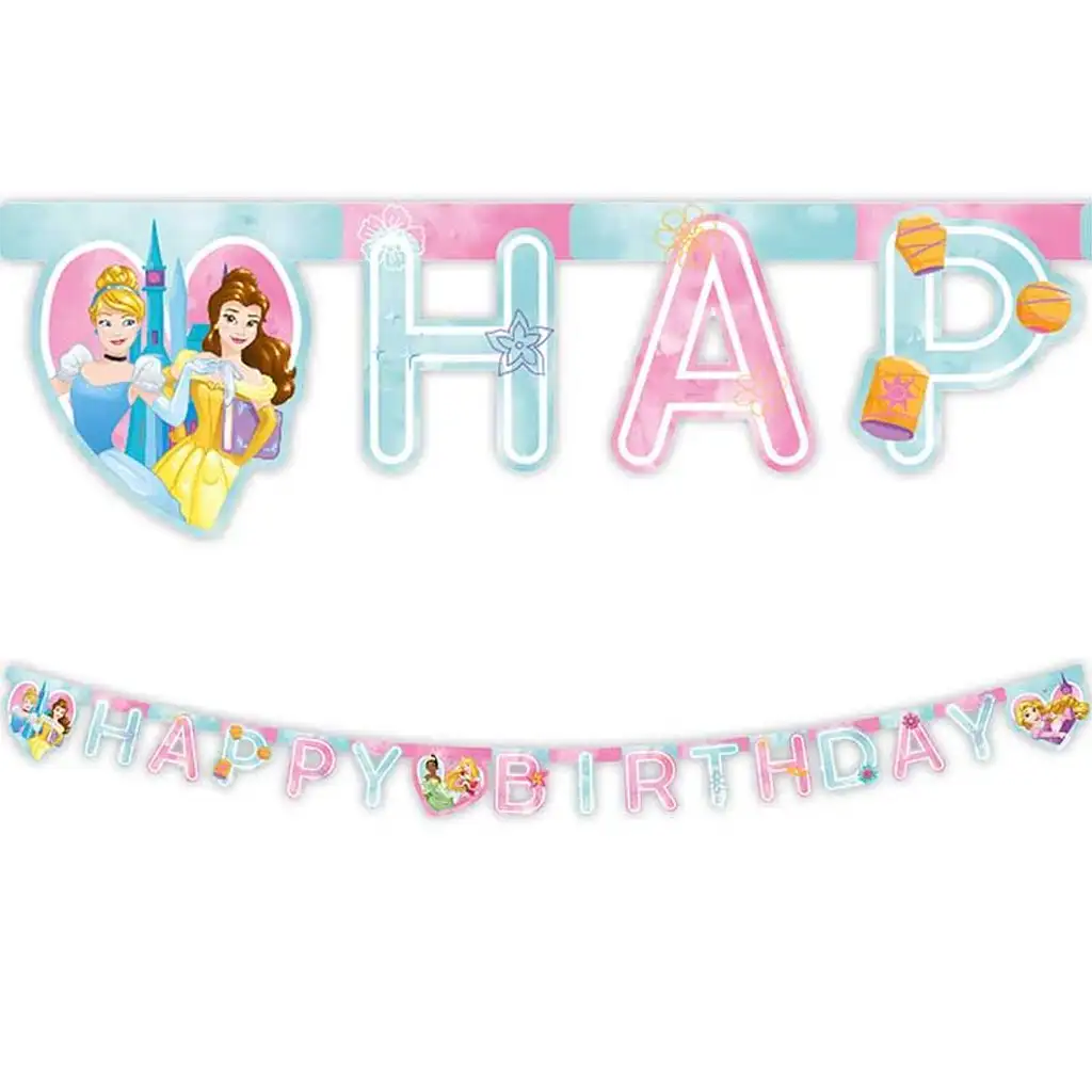 Disney+Prinzessinnen Geburtstags "Happy Birthday" Party-Banner