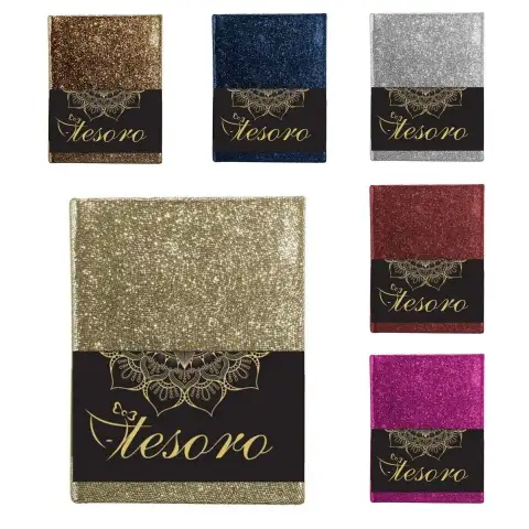 Tesoro glitzerndes Tagebuch in verschiedenen Farben 20x14cm