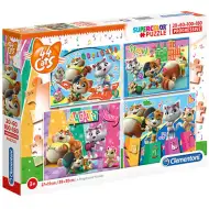 44 Dumme Katze Supercolor 4-in-1 Puzzle - Clementoni
