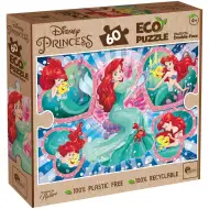 Ariel, die kleine Meerjungfrau 2-in-1 60-teiliges Eco-Puzzle und Ausmalbild 70x50cm – Lisciani