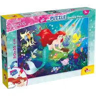 Ariel die kleine Meerjungfrau 2-in-1 Puzzle und Malbuch, 60 Teile, 50x35cm – Lisciani