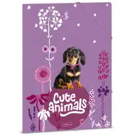 Ars Una: Cute Animals - Welpen Dackel Muster Gummibandmappe A/4