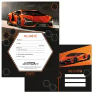 Ars Una: Lamborghini Partyeinladung mit Umschlag