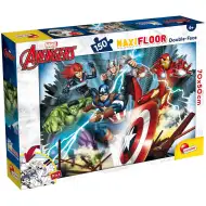 Avengers 2-in-1 Maxi Puzzle mit 150 Teilen und Malvorlage 70x50cm - Lisciani
