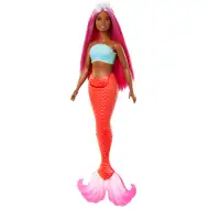 Barbie Dreamtopia: Meerjungfrau Puppe mit rosa Haaren und korallenfarbener Flosse - Mattel