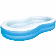 Bestway: Family Pool Lagoon Familien-Ovalpool mit zwei Ringen 262 x 157 x 46 cm