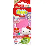 Craze Inkee: Vegane Badebombenformen – Hello Kitty mit Zuckerwatte-Duft, 3er-Pack