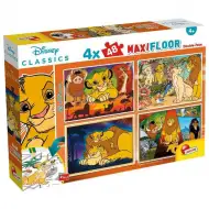 Der König der Löwen 2-in-1 Maxi Puzzle 4x48 Teile und Malbuch 35x25 cm – Lisciani