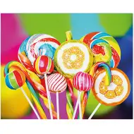 Diamant-Malerei: Lutschbonbons Diamant-Stickerei Set 40x50cm