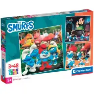 Die Abenteuer der Schlümpfe 3x48 Teile Supercolor Puzzle - Clementoni