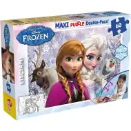 Die Eiskönigin – Die Schwestern 2-in-1 Maxi-Puzzle mit 60 Teilen und Malbild, 70x50 cm – Lisciani