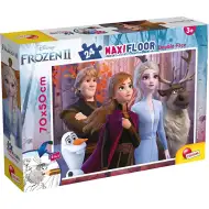 Die Eiskönigin Hauptfiguren 2-in-1 Maxi-Puzzle mit 24 Teilen und Malbuch 70x50 cm – Lisciani