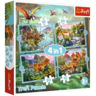 Dinosaurier 4-in-1 Puzzle-Set - Trefl