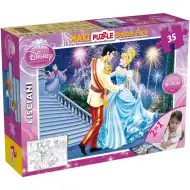 Disney Cinderella 2-in-1 35-teiliges Maxi-Puzzle und Malset 70x50cm – Lisciani
