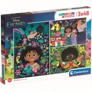 Disney Encanto Supercolor 3-in-1 3x48 Teile Puzzle - Clementoni
