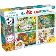 Disney Klassiker 2-in-1 Maxi 4x48-teiliges Puzzle und Malbuch 35x25cm – Lisciani