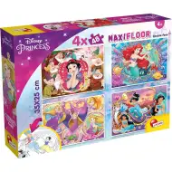 Disney Prinzessinnen 2-in-1 Maxi Puzzle 4x48 Teile und Malbuch 35x25cm – Lisciani