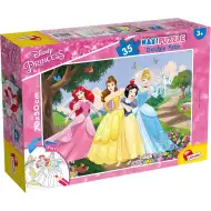 Disney Prinzessinnen 2-in-1 Maxi-Puzzle mit 35 Teilen und Malvorlage 70x50cm – Lisciani