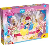 Disney Prinzessinnen 2-in-1 Puzzle mit 250 Teilen und Malvorlage 50x35cm – Lisciani
