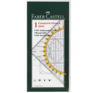 Faber-Castell: Dreieckiger Geodreieck mit integriertem Winkelmesser