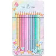 Faber-Castell: Sparkle 12er Pastell-Buntstift-Set in Metallbox