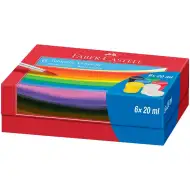 Faber-Castell: Tempera-Set mit Dosen, 6 x 20 ml