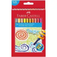 Faber-Castell: Twist Wachsmalstifte Set 24-teilig