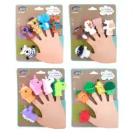 Fingerpuppen mit Tieren, 5 Stück pro Packung, in verschiedenen Varianten