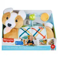 Fischer-Price: Corgie Puppy Wachs-mit-mir Bauchpolster mit Rassel, Beißring und Spiegel - Mattel