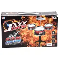 Future Rockstar bordeauxfarbenes 4-teiliges Schlagzeug-Set mit Ständer