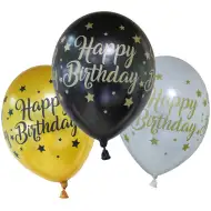Geburtstagsballons mit der Aufschrift "Happy Birthday" 6er-Set
