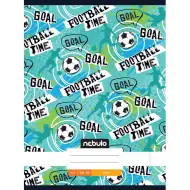 Geheftetes, liniertes Heft mit der Aufschrift "Football time", 80 Blatt, 32 Linien, A/4