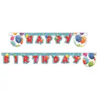 Glänzende Luftballons mit der Aufschrift "Happy Birthday" 300cm