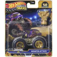 Hot Wheels Monster Trucks: Scratch Attack Champion-Monsterauto mit Pokal 1/64 - Mattel