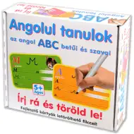 Ich lerne Englisch, die Buchstaben und Wörter des englischen Alphabets.