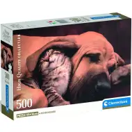 Katze und Hund, HQC 500-teiliges Puzzle - Clementoni