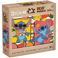 Lilo und Stitch fruchtiges Abenteuer 2-in-1 Eco Mini Puzzle mit 48 Teilen und Ausmalbild 35x25 cm – Lisciani