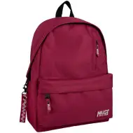 Luna: Must Team Monochrome bordeauxfarbener Schulrucksack, Rucksack 32x17x42cm