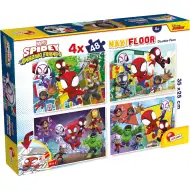 Marvel Spidey 2-in-1 Maxi 4x48-teiliges Puzzle und Malbuch 35x25cm - Lisciani