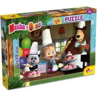 Mascha und der Bär Muffin-Backen 24-teiliges Puzzle 50x35cm - Lisciani
