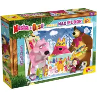 Masha und der Bär Malen mit Freunden 60-teilige Maxi-Bodenpuzzle 70x50 cm – Lisciani