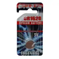 Maxell: Alkalische Lithium-Knopfzelle CR1620 1 Stück in Blisterverpackung