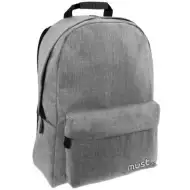 Must: Graue Monochrome Jeans Schultasche, Rucksack 32x17x42cm