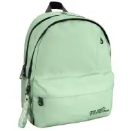 Must: Vierfach unterteilte, abgerundete, hellgrüne Schultasche, Rucksack 32x19x42cm