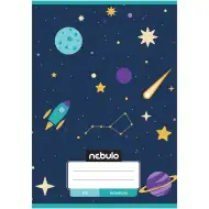 Nebulo: A5-Heft mit Heftklammerbindung und Raumschiffmuster