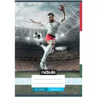 Nebulo: Geheftetes Fußball-Heft mit ungarischem Muster, kariert, 27-32, A/5