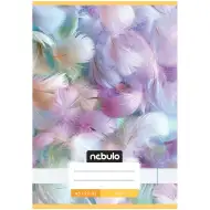 Nebulo: Geheftetes Heft mit Feder-Muster, liniert, 20-32 Blatt, A5