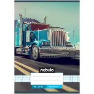 Nebulo: Geheftetes Heft mit LKW-Motiv, kariert, 27-32 A/5