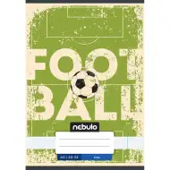Nebulo: Geheftetes, glattes Heft A5 20-32 Cooles Muster - Fußball